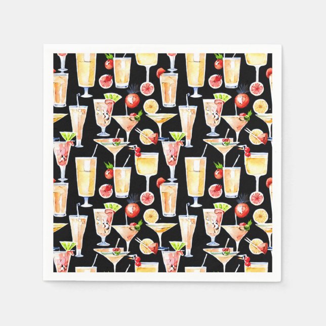 Serviette En Papier Cocktails favoris (Devant)