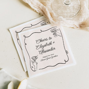 Serviette En Papier Cocktails Quirky & Whimsical Mariage