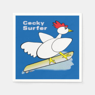 Serviette En Papier Cocky Surfer