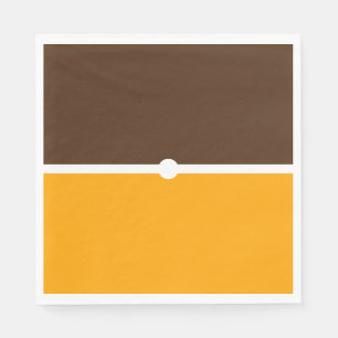 Serviette En Papier Coco moderne sport Golden Yellow Color Block