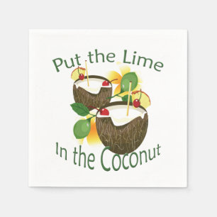 Serviette En Papier Coconut Tiki Bar Cocktail Papier Napkin