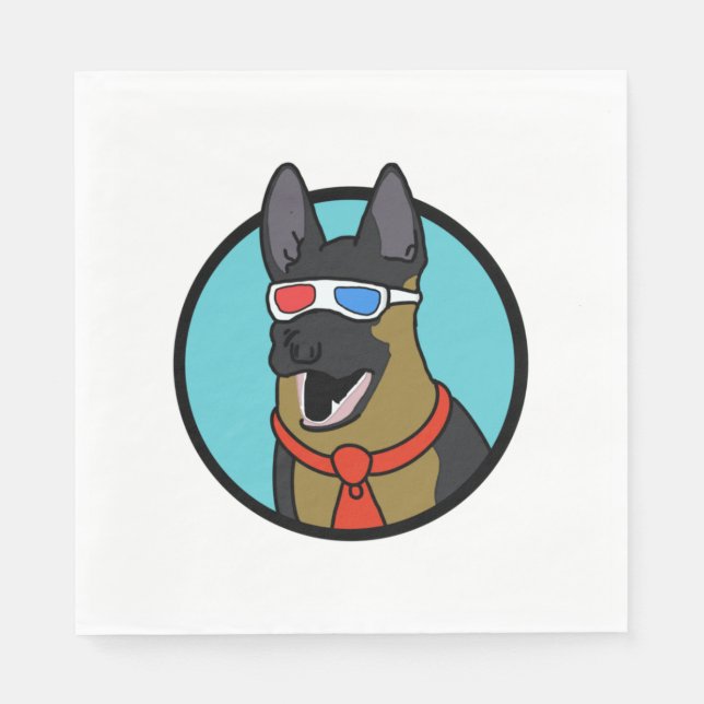 Serviette En Papier CoD German Shepherd Je n’ai aucune idée de ce que  (Devant)