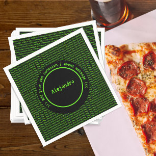 Serviette En Papier Code machine binaire vert - Informaticiens