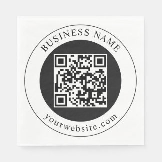 Serviette En Papier Code QR avec nom d'entreprise modifiable