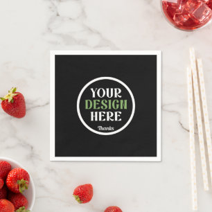 Serviette En Papier Code QR de logo noir personnalisé pour la marque c