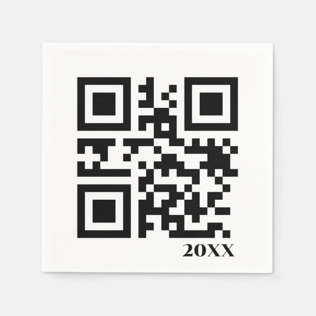 Serviette En Papier Code QR de Noël (Devant)