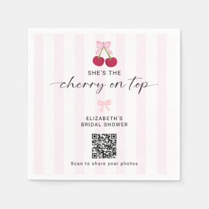 Serviette En Papier Code QR de partage de photos pour la Saint-Valenti