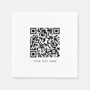 Serviette En Papier Code Qr personnalisé et texte