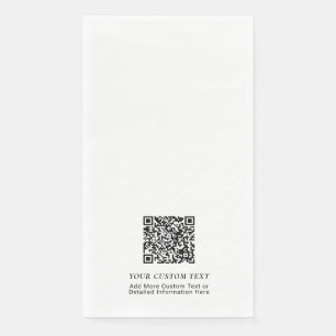 Serviette En Papier Code QR personnalisé simple pour la promotion de v