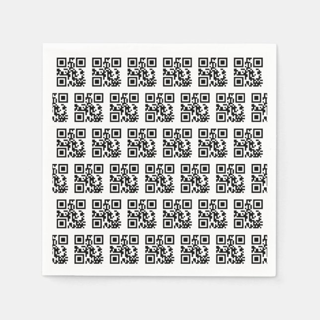 Serviette En Papier Codes QR de Joyeuses Fêtes (Devant)