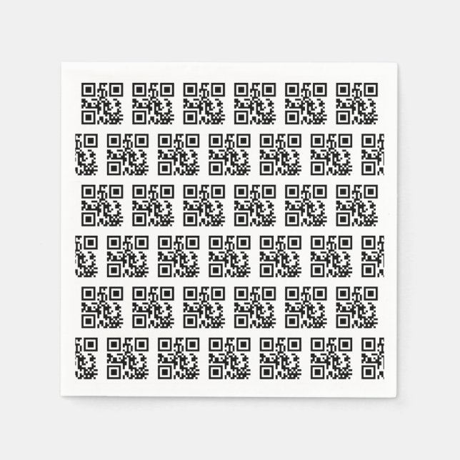 Serviette En Papier Codes QR Joyeux Vacances (Devant)