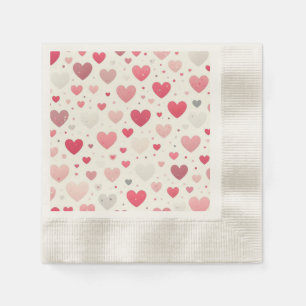 Serviette En Papier Coeur coloré de la Saint Valentin
