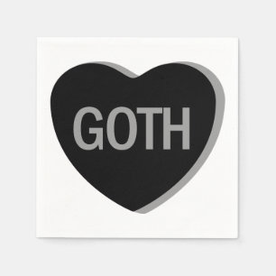 Serviette En Papier Coeur de bonbons - Goth