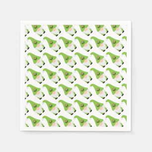 Serviette En Papier Cœur de Canne à Sucre de Gnome Noël Fête Amusante