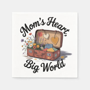 Serviette En Papier Cœur de Maman, Grand Monde