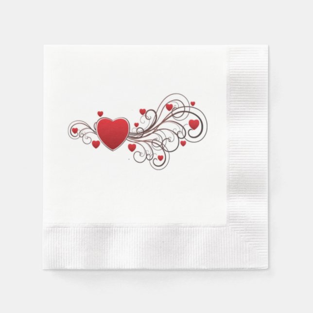 Serviette En Papier Coeur défilé (Devant)
