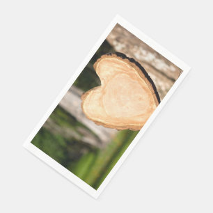 Serviette En Papier coeur en bois