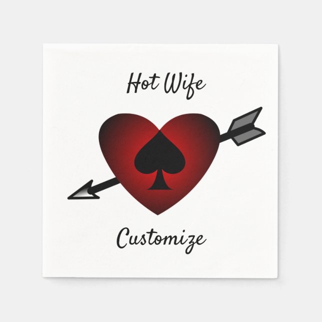 Serviette En Papier Coeur mignon Black Spade Thunder_Cove (Devant)