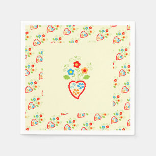 Serviette En Papier Coeur romantique populaire portugais