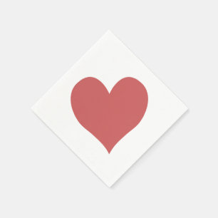 Serviette En Papier Coeur rouge indien mignon