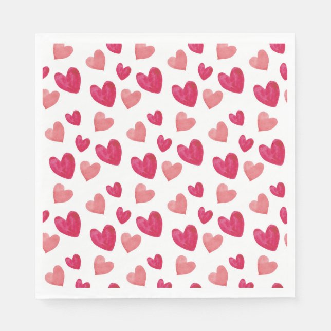 Serviette En Papier Coeur rouge sur (Devant)