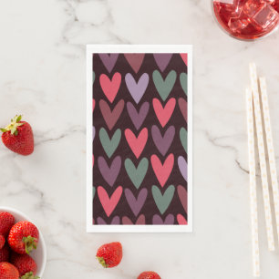 Serviette En Papier Coeurs 6
