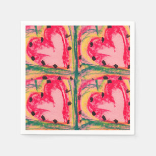 Serviette En Papier Coeurs d’amour