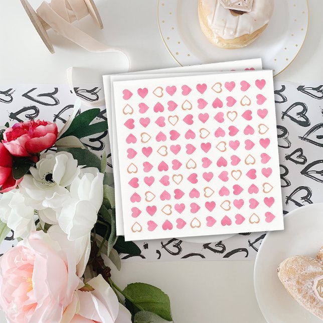 Serviette En Papier Cœurs de la Saint-Valentin (Créateur téléchargé)
