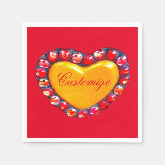 Serviette En Papier Coeurs d'or Thunder_Cove (Devant)