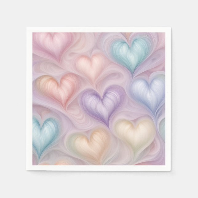 Serviette En Papier Coeurs Gossamer (Devant)