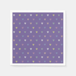Serviette En Papier Coeurs minuscules polka sur violet violet Ultra vi