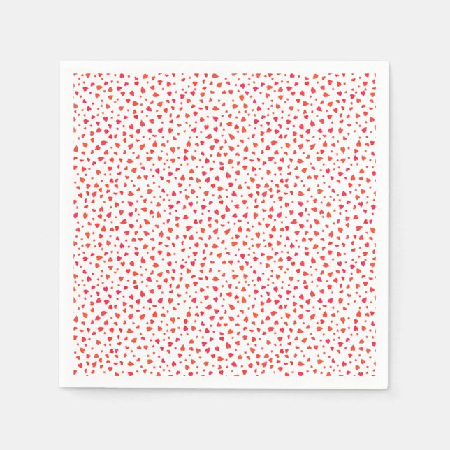 Serviette En Papier Coeurs motifs Saint Valentin (Devant)