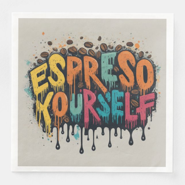 Serviette En Papier Coffee Conversation serviettes (Devant)