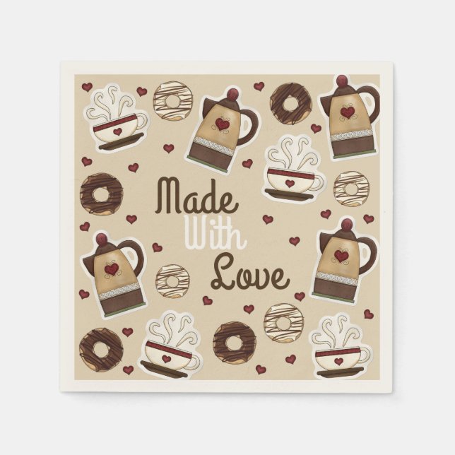 Serviette En Papier Coffee Pot and Cup (Devant)