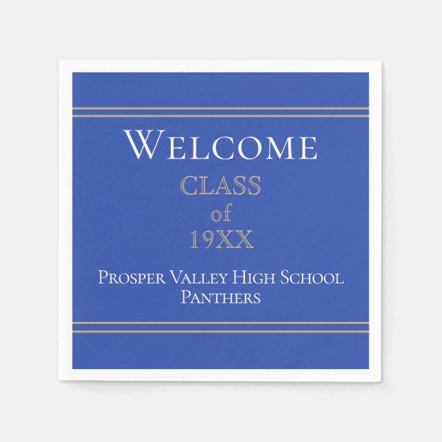 Serviette En Papier Coffres de la réunion de classe d'accueil (Devant)