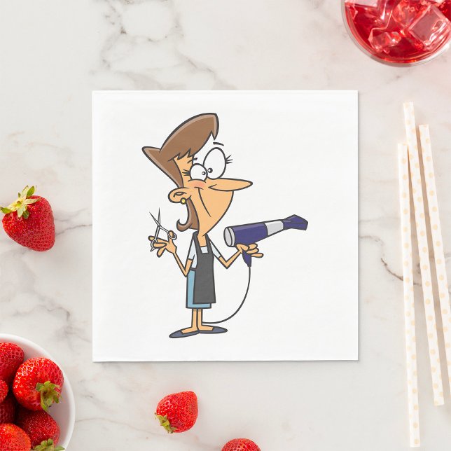 Serviette En Papier Coiffeur Avec Ciseaux (Créateur téléchargé)