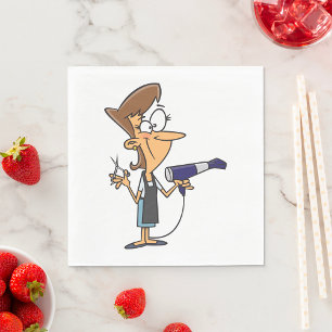 Serviette En Papier Coiffeur Avec Ciseaux