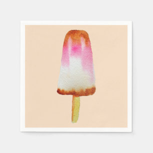 Serviette En Papier Cola popsicle mignon aquarelle d'été