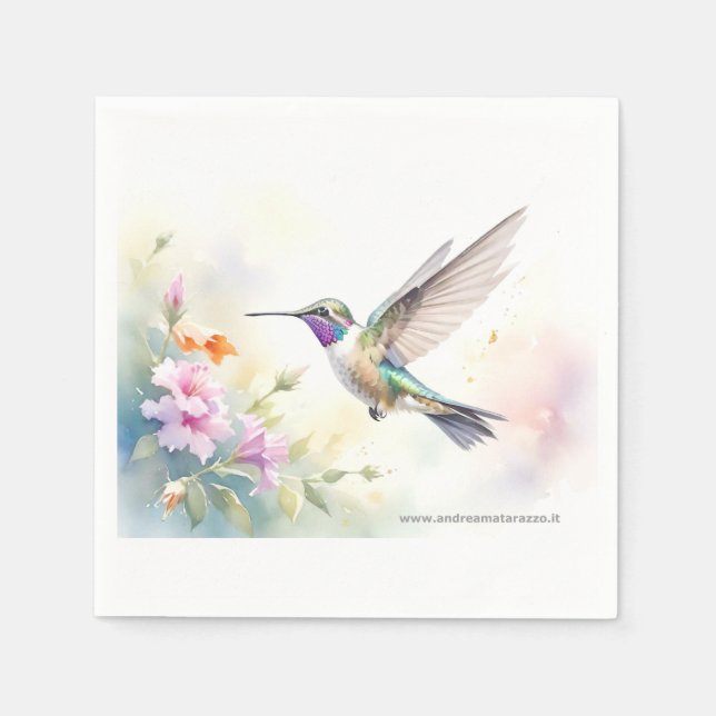 Serviette En Papier Colibri (Devant)