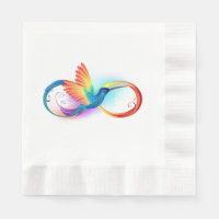 Colibri arc-en-ciel avec symbole Infinity