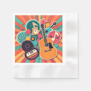 Serviette En Papier Collage À Thème De Musique Joyelle