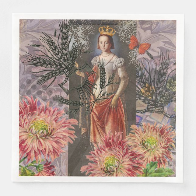 Serviette En Papier Collage de la déesse céleste Vierge : Céleste vint (Devant)