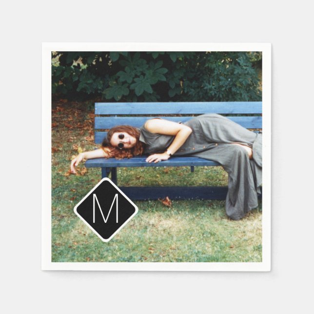 Serviette En Papier Collage photo de famille monographique A11 (Devant)