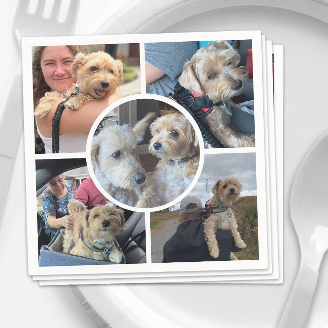 Serviette En Papier Collage photo moderne (Créateur téléchargé)