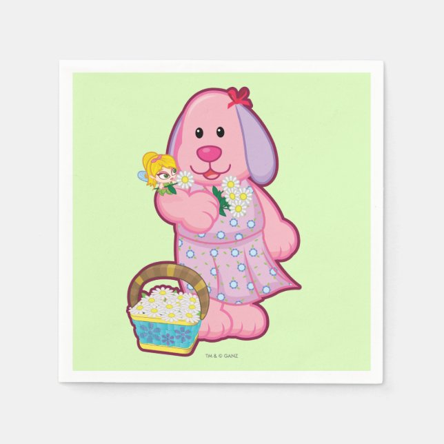 Serviette En Papier Collecte de fleurs avec Mélanie (Devant)