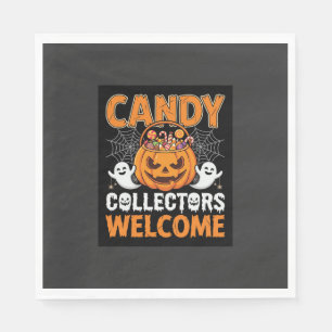 Serviette En Papier Collecteurs de bonbons Halloween Bienvenue Citroui