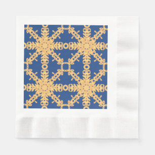 Serviette En Papier Collection bleue et or