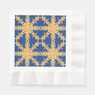 Serviette En Papier Collection bleue et or