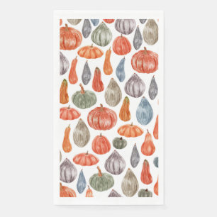 Serviette En Papier Collection Citrouille couleur aquarelle