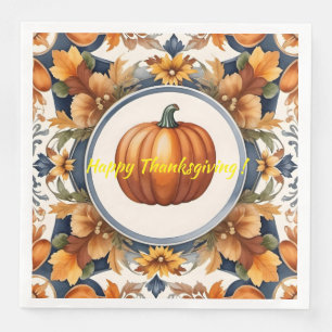 Serviette En Papier Collection d'automne tendance Thanksgiving Pumpkin